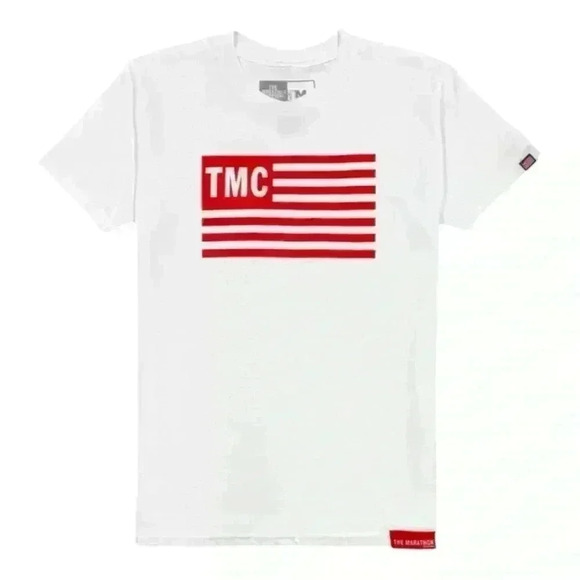 The Marathon Clothing White T-Shirt with Red TMC Logo. Small. NWT - Picture 1 of 7